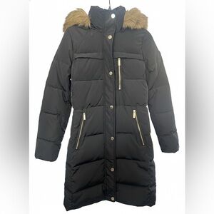 Michael kors faux fur puffer coat • NWT • XXS • gold hardware